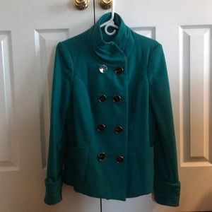 Teal peacoat